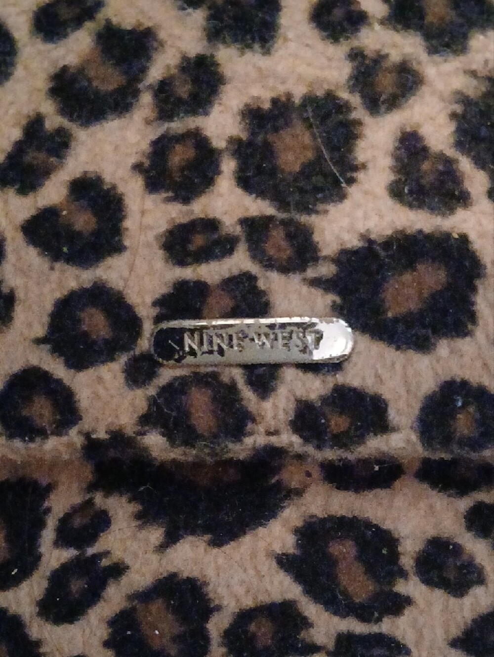Nine West Leopard Print Key & Card Holder - Brown and Black - Picture 2 of 3
